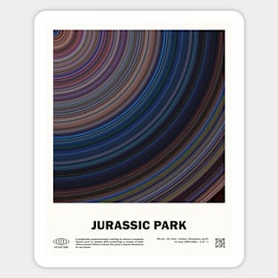 minimal_Jurassic_Park Abstract Circular Art Movie Sticker